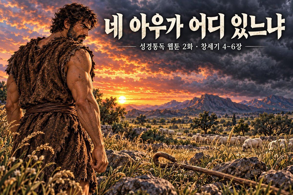 성경통독 웹툰 2화 — 창세기 4–6장 · 네 아우가 어디 있느냐